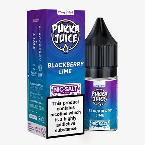 10ml Blackberry Lime by Pukka Juice NIC SALTS