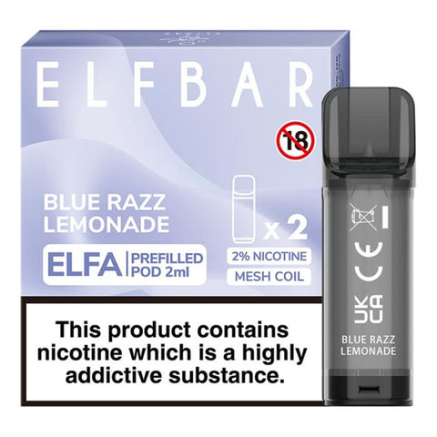Blue Razz Lemonade Elf Bar Elfa Prefilled Pods 20mg - 2 Pack
