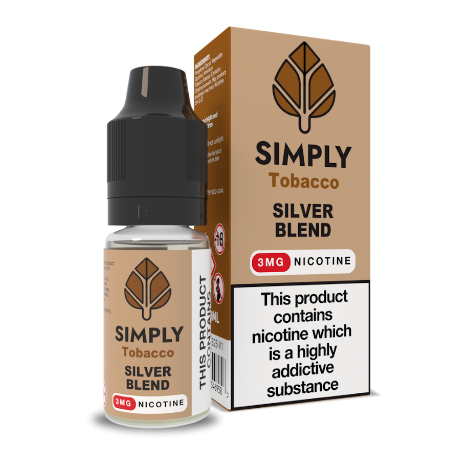 10ml Silver Blend by Simply Tobacco E-Liquid 10ml Silver Blend by Simply Tobacco E-Liquid