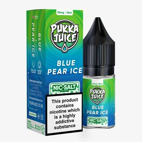 10ml Blue Pear Ice by Pukka Juice NIC SALTS