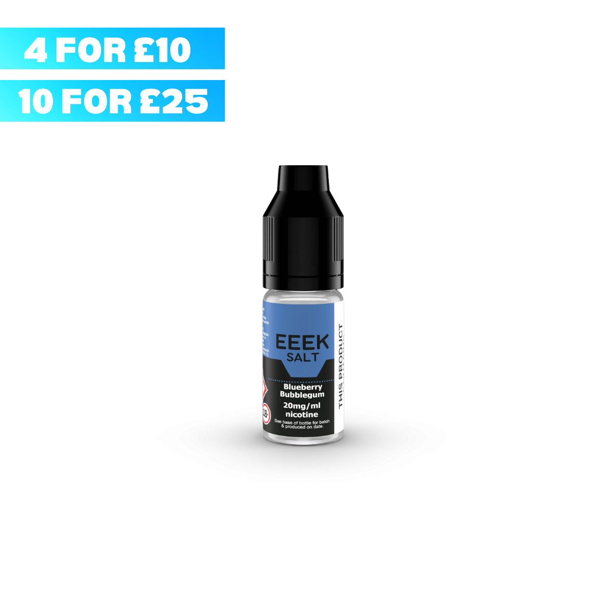 10ml Blueberry Bubblegum by EEEK Salt 10ml Blueberry Bubblegum by EEEK Salt