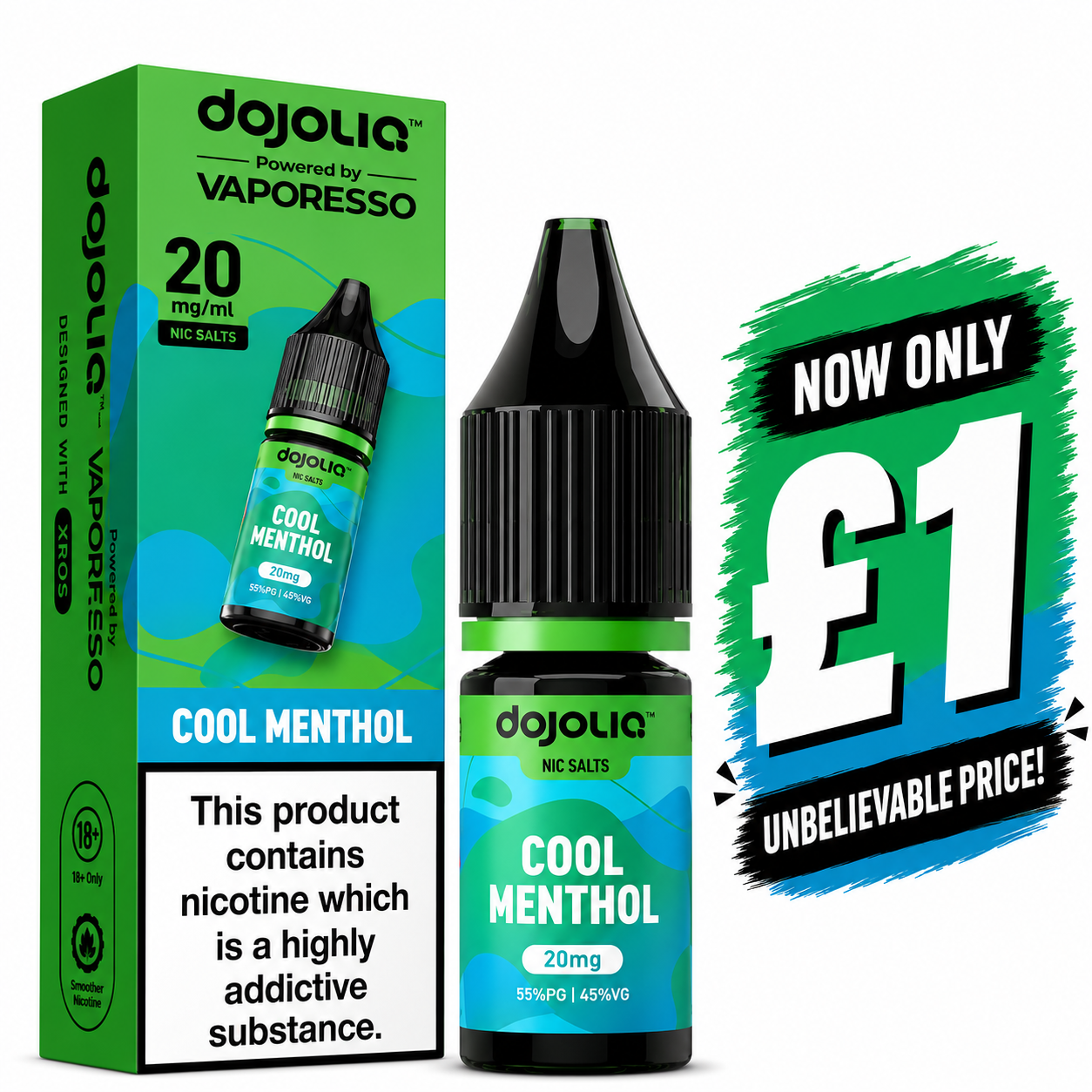 £1 SALE: 10ml Cool Mint by DOJOLIQ (10mg)