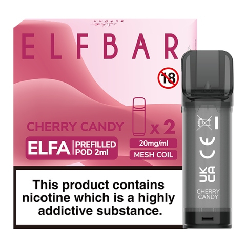 CLEARANCE OFFER: Cherry Candy Elf Bar Elfa Prefilled Pods 20mg - 2 Pack