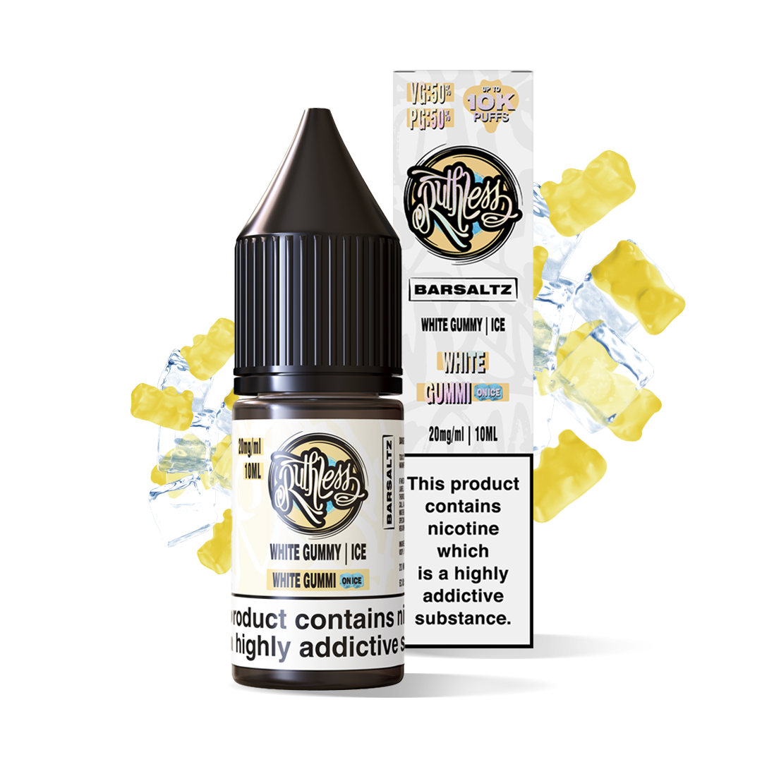 10ml White Gummy On Ice by Ruthless Bar Saltz 10ml White Gummy On Ice by Ruthless Bar Saltz